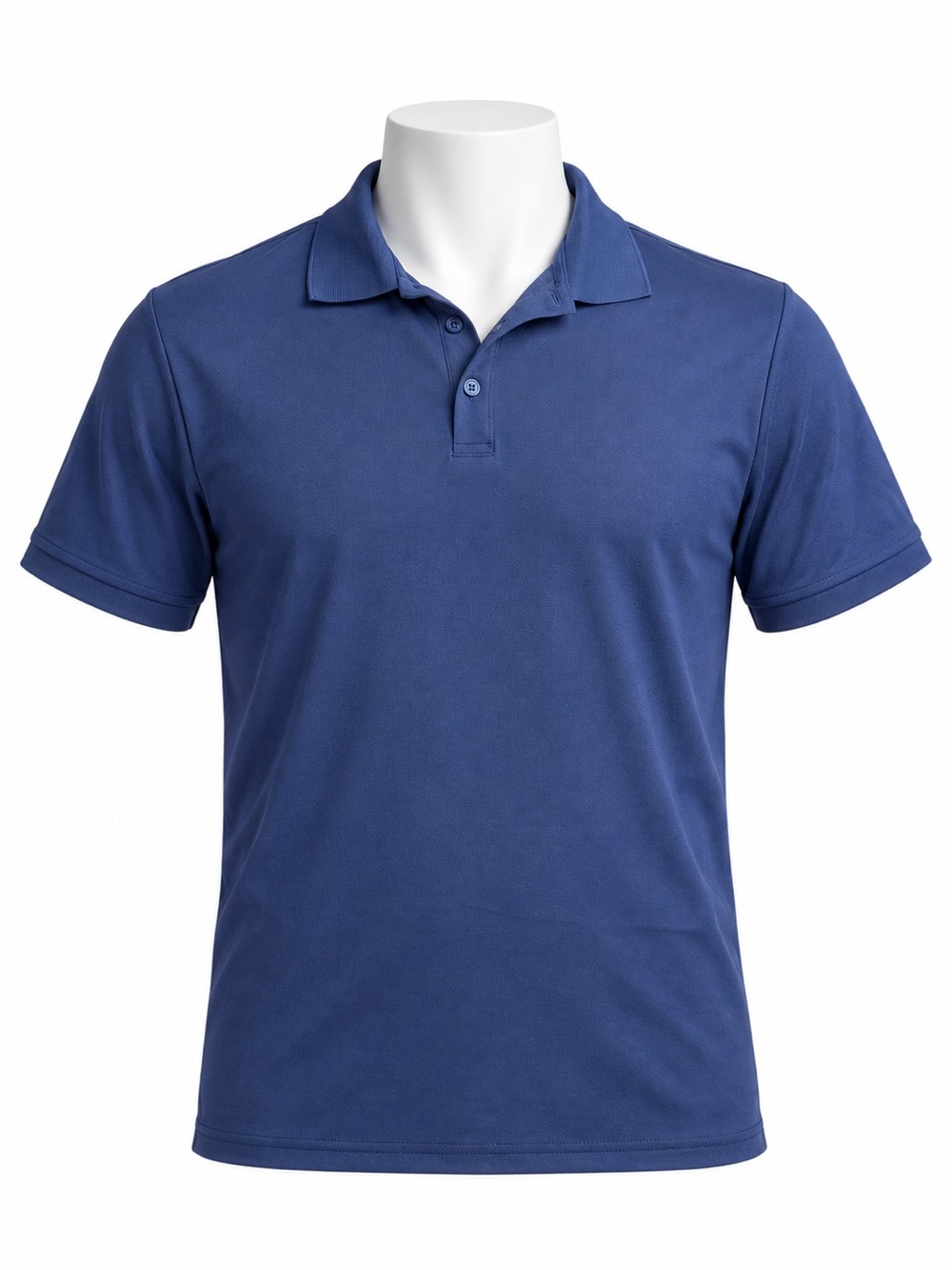 Men’s Blue Polo Shirt Medium Short Sleeve Collared Casual Shirt